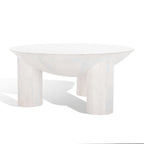 Table basse en bois SAFAVIEH Couture Isavella Rd - 89 cm L x 89 cm P x 41 cm H