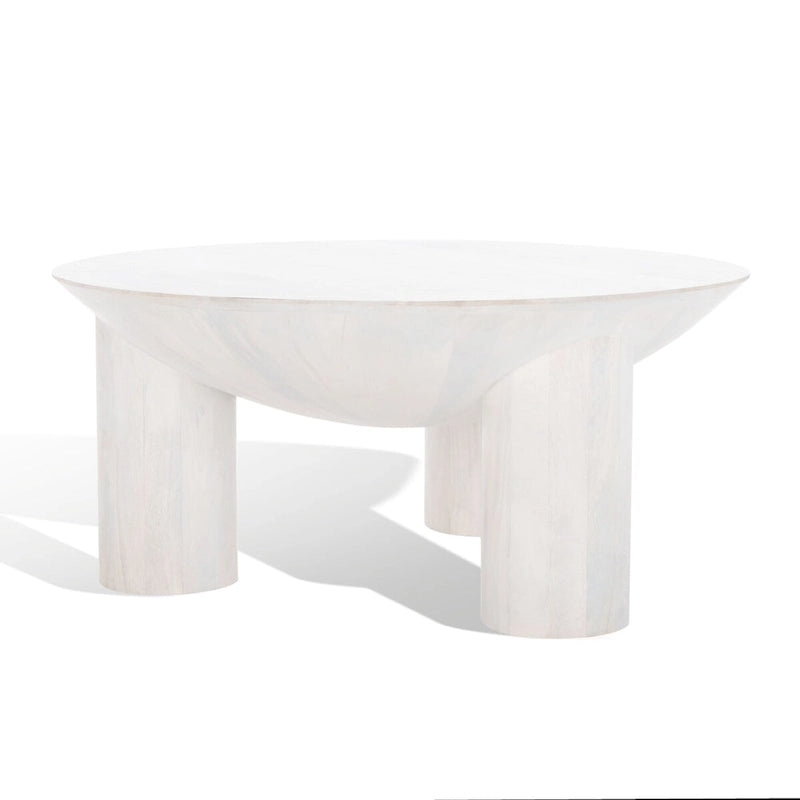 Table basse en bois SAFAVIEH Couture Isavella Rd - 89 cm L x 89 cm P x 41 cm H