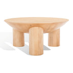 Table basse en bois SAFAVIEH Couture Isavella Rd - 89 cm L x 89 cm P x 41 cm H