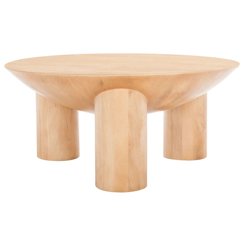Table basse en bois SAFAVIEH Couture Isavella Rd - 89 cm L x 89 cm P x 41 cm H