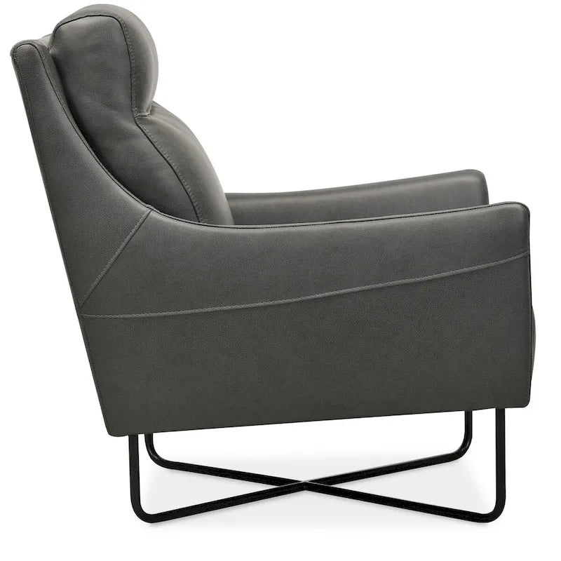 Meubles Hooker Efron 28 pouces de large, cuir semi-aniline contemporain