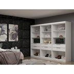 Armoire-penderie Mulberry Open 3 sections avec 6 tiroirs