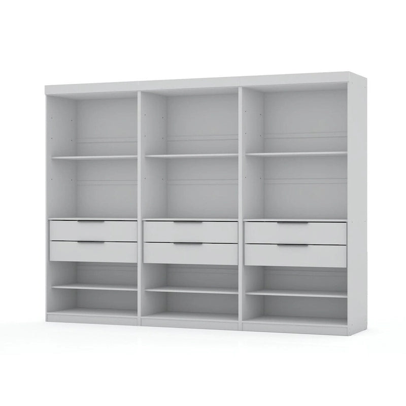 Armoire-penderie Mulberry Open 3 sections avec 6 tiroirs