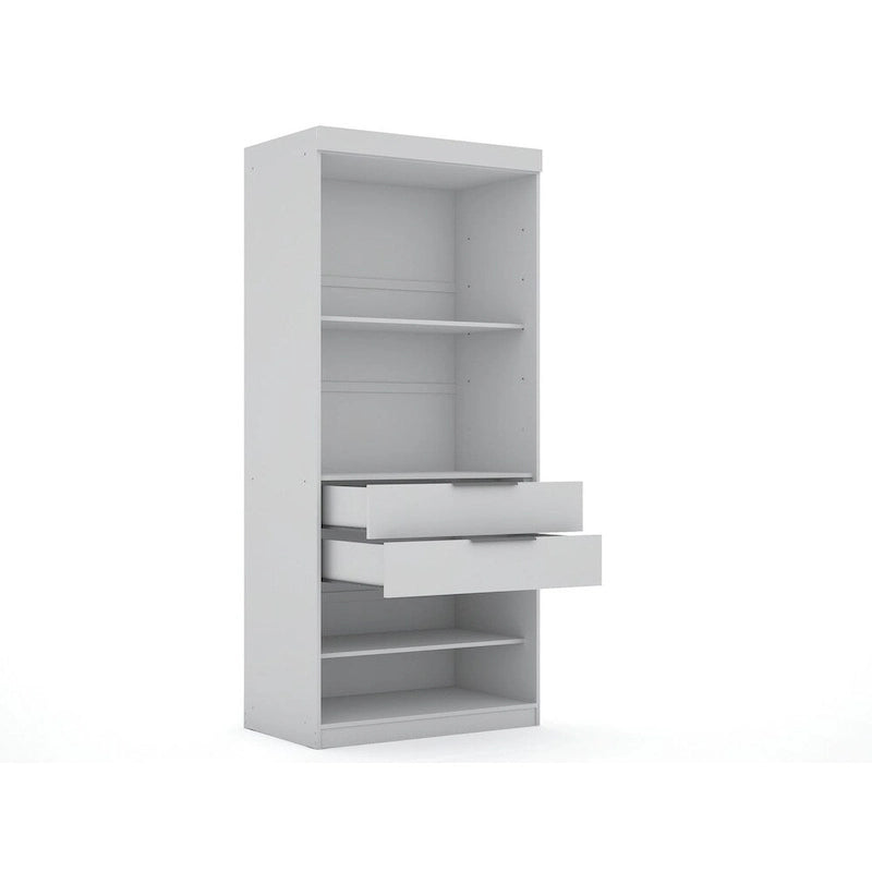 Armoire-penderie Mulberry Open 3 sections avec 6 tiroirs