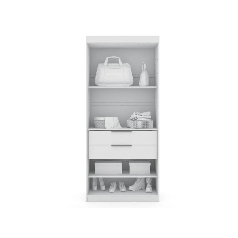 Armoire-penderie Mulberry Open 3 sections avec 6 tiroirs