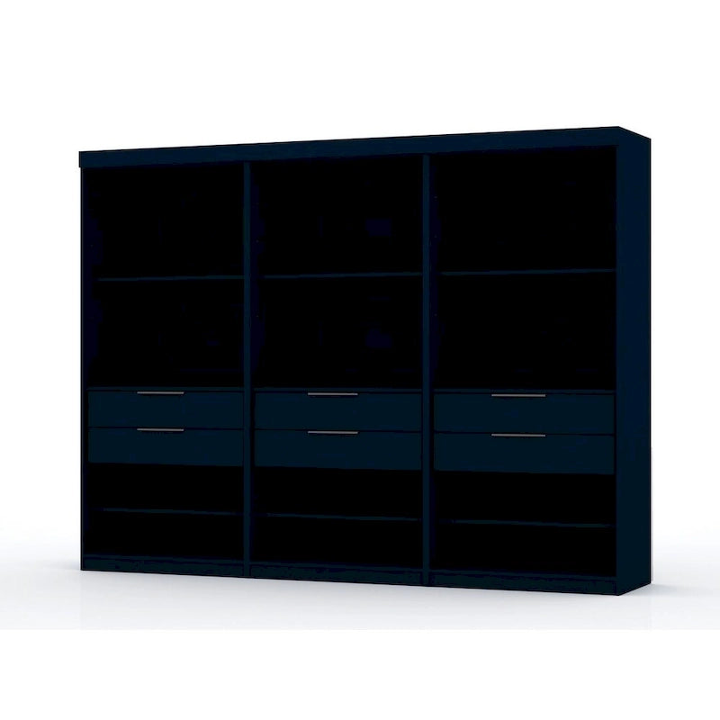 Armoire-penderie Mulberry Open 3 sections avec 6 tiroirs
