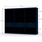 Armoire-penderie Mulberry Open 3 sections avec 6 tiroirs