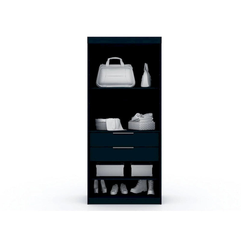 Armoire-penderie Mulberry Open 3 sections avec 6 tiroirs