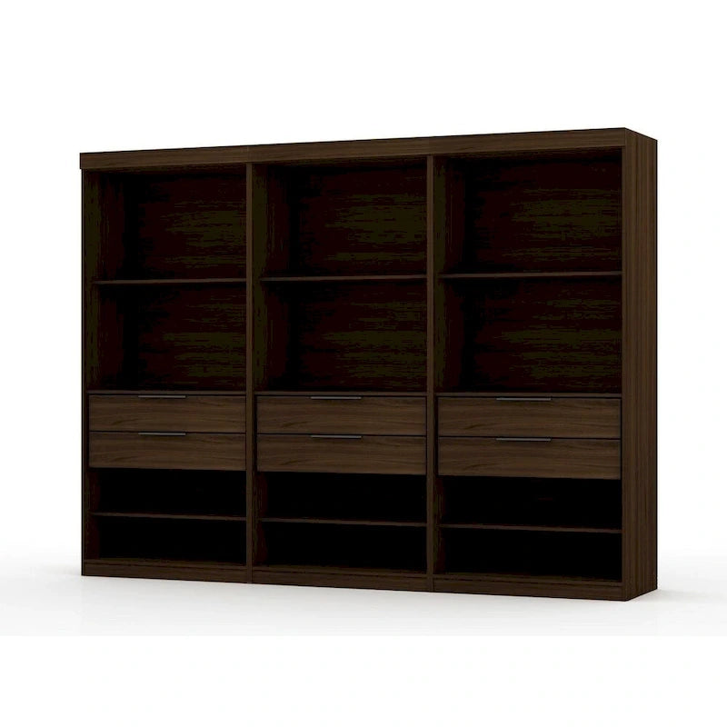 Armoire-penderie Mulberry Open 3 sections avec 6 tiroirs