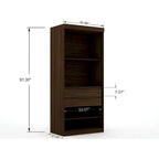 Armoire-penderie Mulberry Open 3 sections avec 6 tiroirs