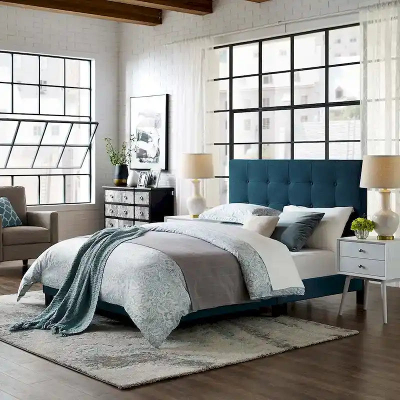 Lit plateforme capitonné Copper Grove Bienhoa Queen