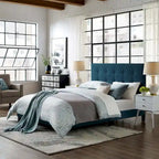 Lit plateforme capitonné Copper Grove Bienhoa Queen