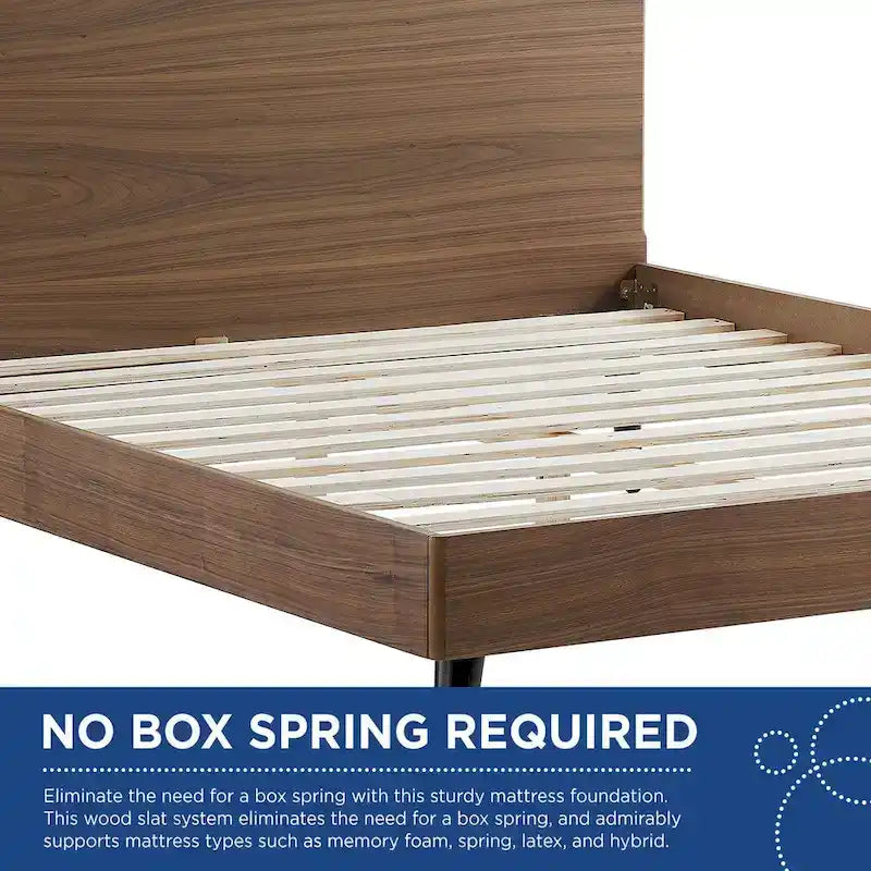 Lit plateforme en bois Bronwen Queen