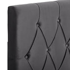 Tête de lit en velours CorLiving Catalina pour lit double/grand lit