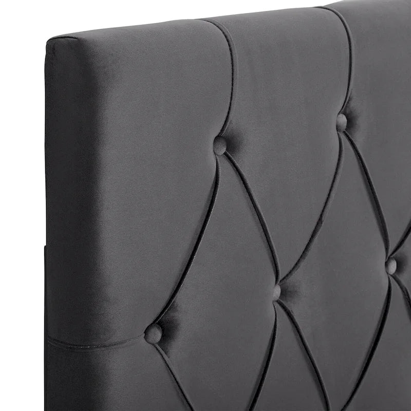 Tête de lit en velours CorLiving Catalina pour lit double/grand lit