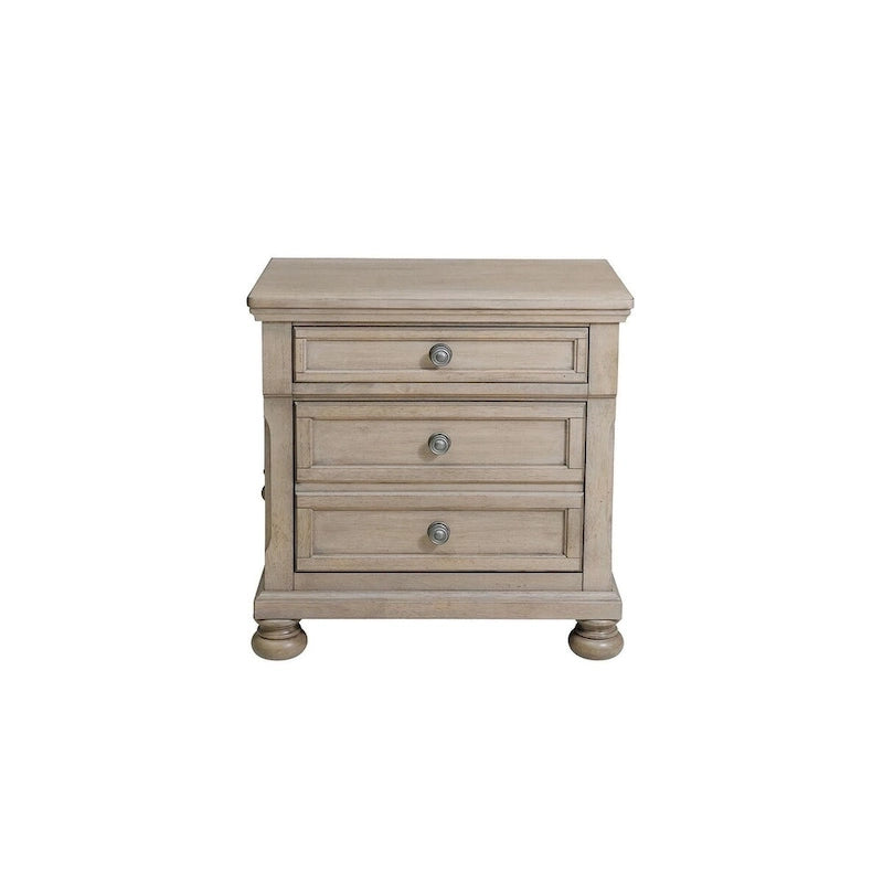 Ensemble de chambre à coucher moderne Donald 5 pièces gris avec plateforme de rangement et traîneau