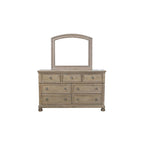 Ensemble de chambre à coucher moderne Donald 5 pièces gris avec plateforme de rangement et traîneau