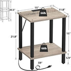 Table d'appoint avec station de recharge