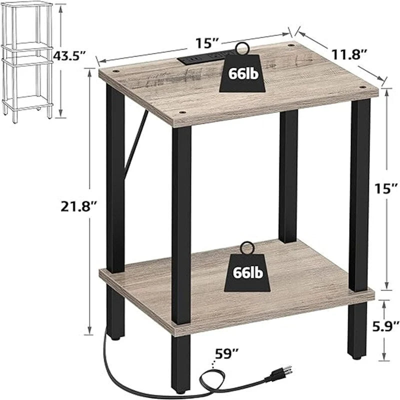 Table d'appoint avec station de recharge