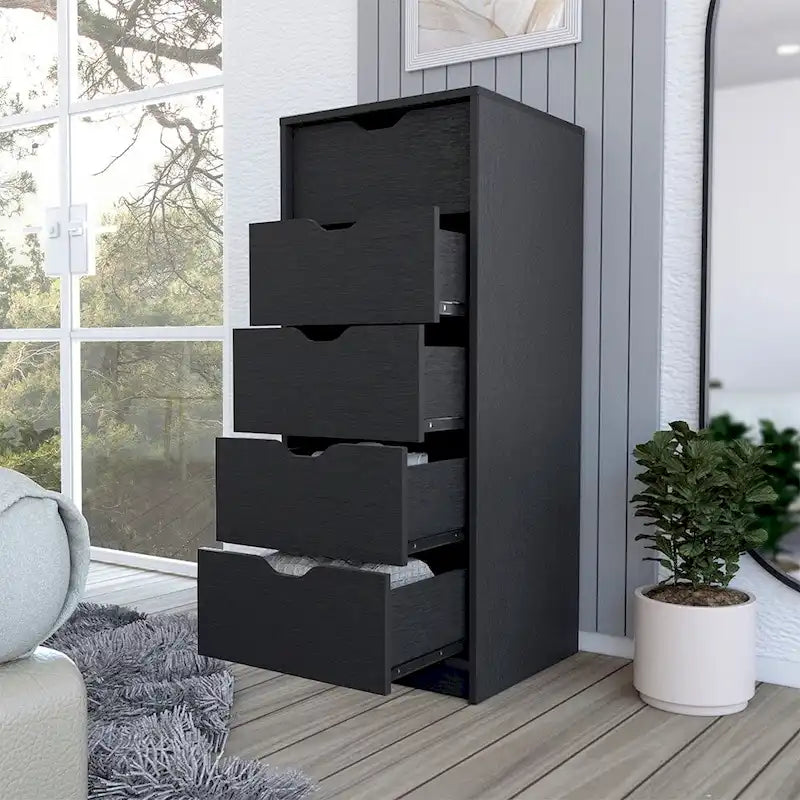 Commode étroite à 5 tiroirs