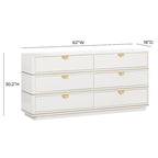 Commode Julieta à 6 tiroirs