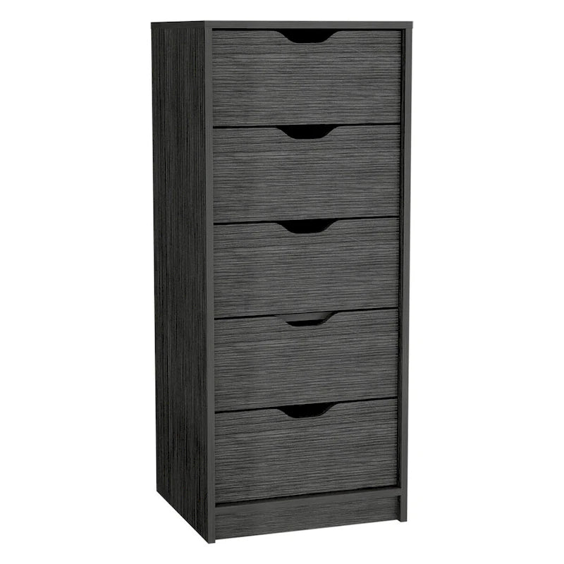 Commode haute Basilea à 5 tiroirs