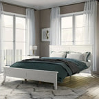 Lit plateforme Queen moderne en bois massif