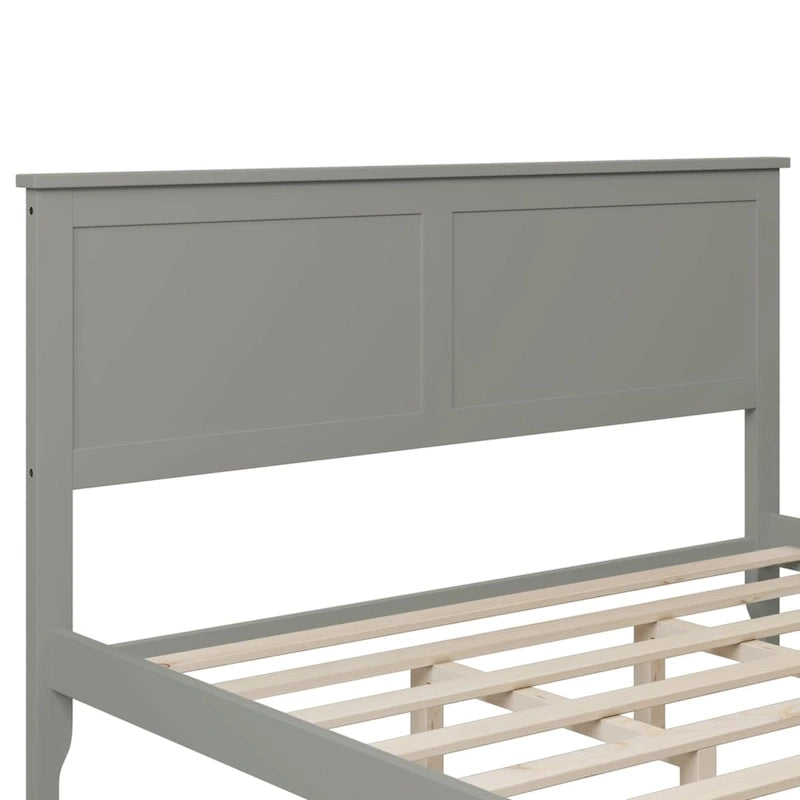 Lit plateforme Queen moderne en bois massif