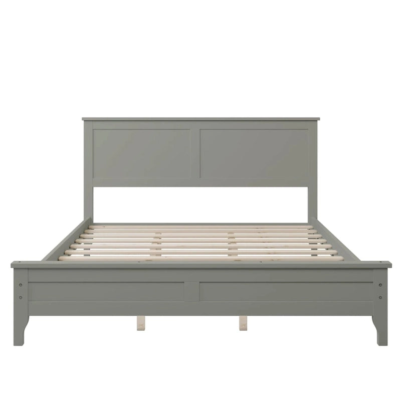 Lit plateforme Queen moderne en bois massif