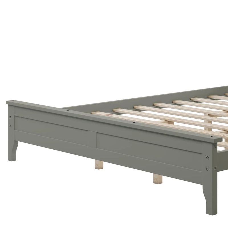Lit plateforme Queen moderne en bois massif