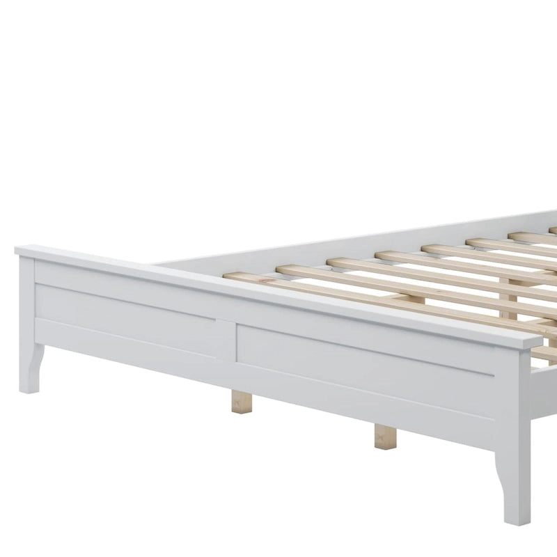 Lit plateforme Queen moderne en bois massif