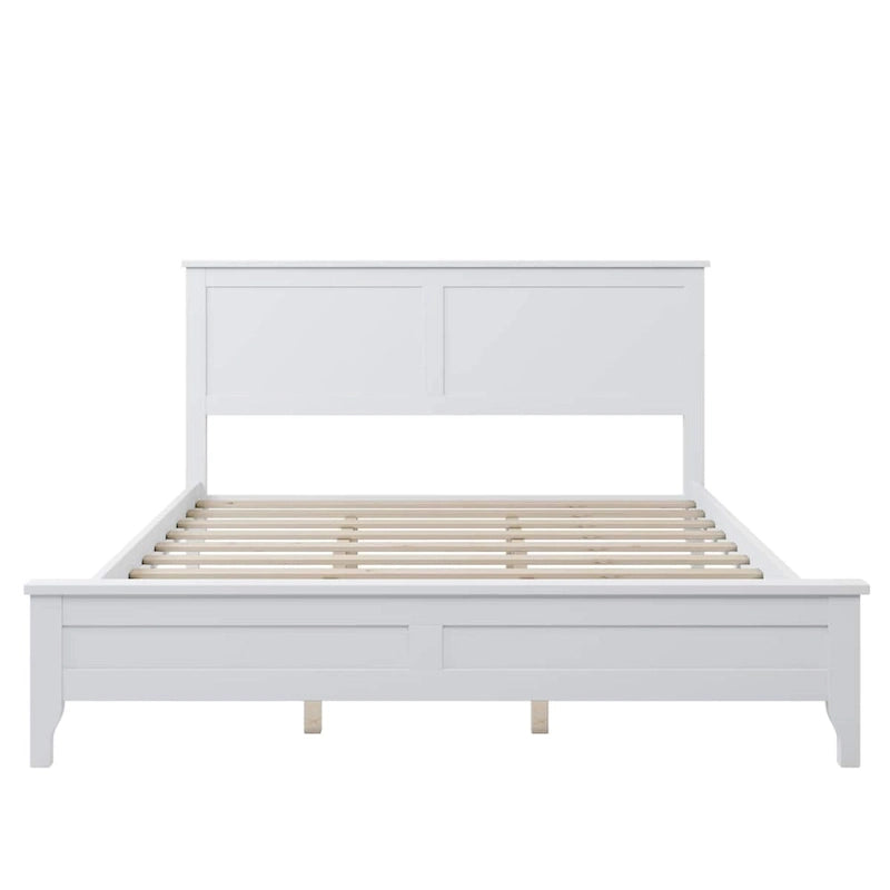 Lit plateforme Queen moderne en bois massif