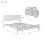 Lit plateforme Queen moderne en bois massif
