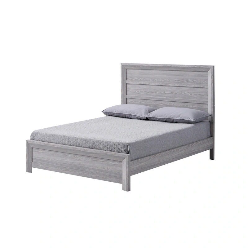 Ensemble de chambre à coucher Essa 3 pièces à panneaux gris