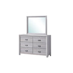 Ensemble de chambre à coucher Essa 3 pièces à panneaux gris