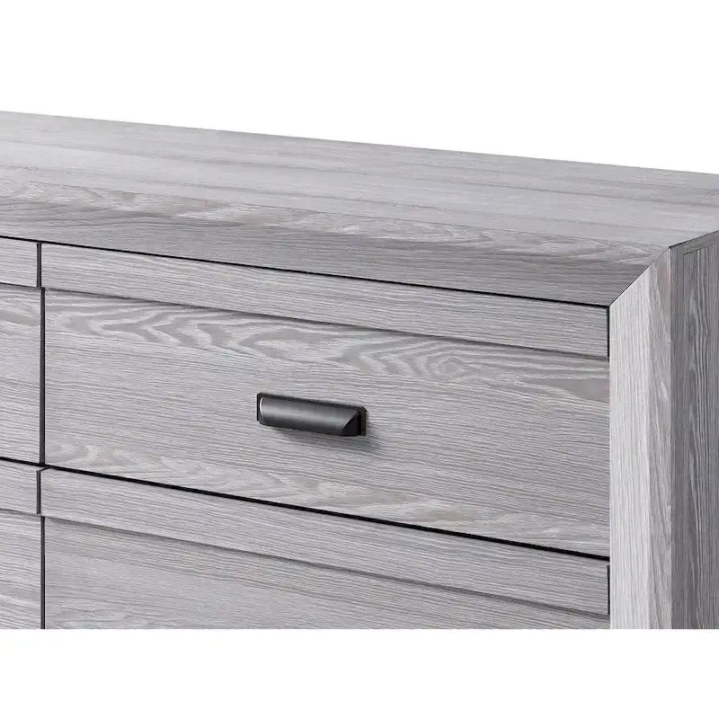 Ensemble de chambre à coucher Essa 3 pièces à panneaux gris