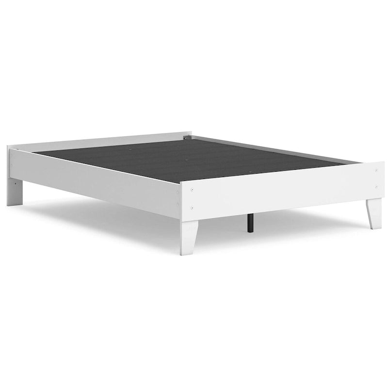 Lit plateforme blanc double Signature Design by Ashley Hallityn