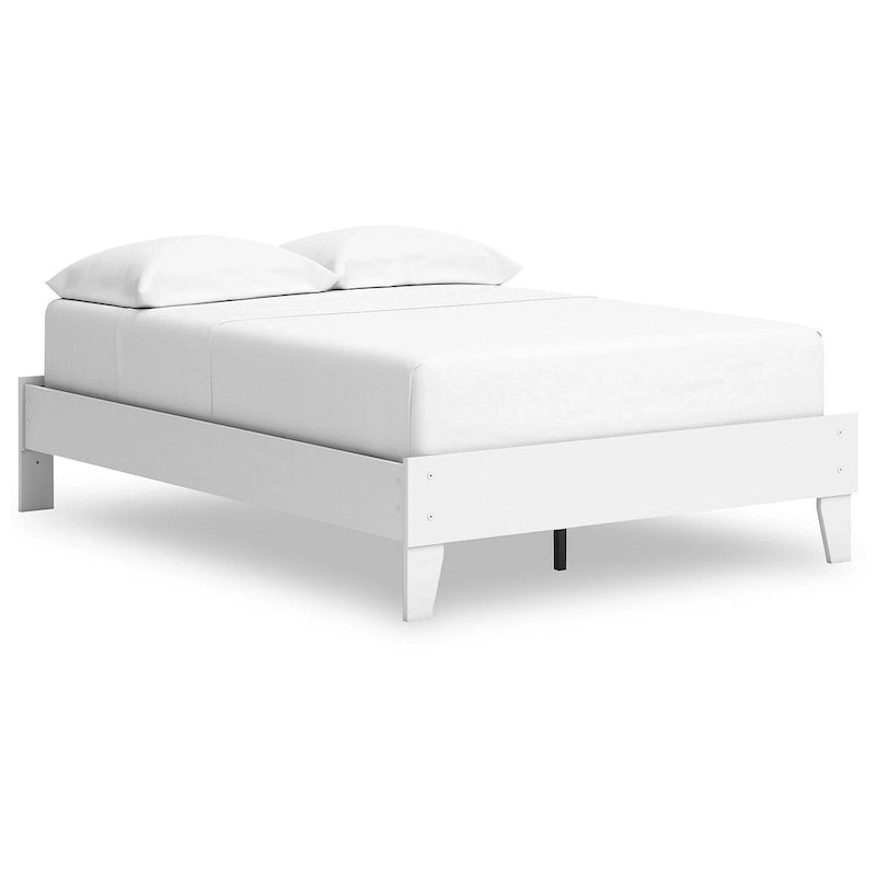 Lit plateforme blanc double Signature Design by Ashley Hallityn