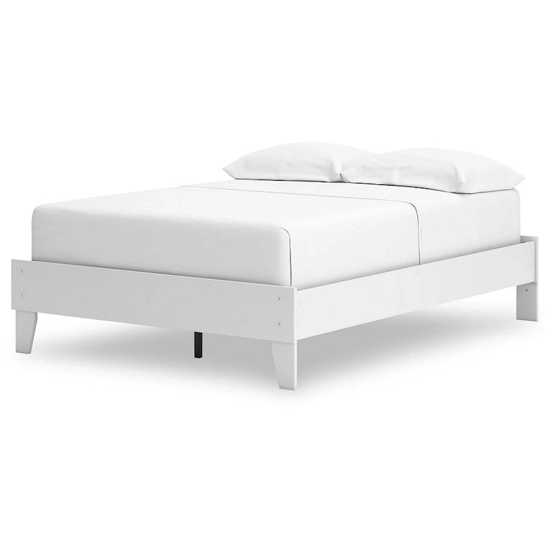 Lit plateforme blanc double Signature Design by Ashley Hallityn