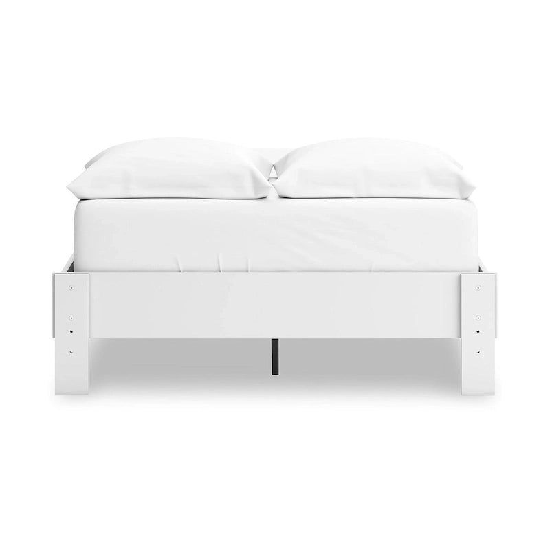 Lit plateforme blanc double Signature Design by Ashley Hallityn