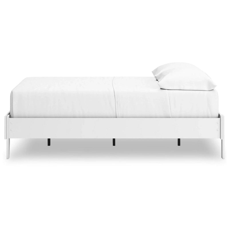 Lit plateforme blanc double Signature Design by Ashley Hallityn