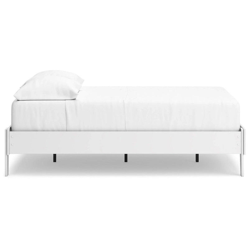 Lit plateforme blanc double Signature Design by Ashley Hallityn