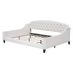 Lit de jour moderne et luxueux capitonné à boutons, 100%