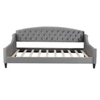 Lit de jour moderne et luxueux capitonné à boutons, 100%