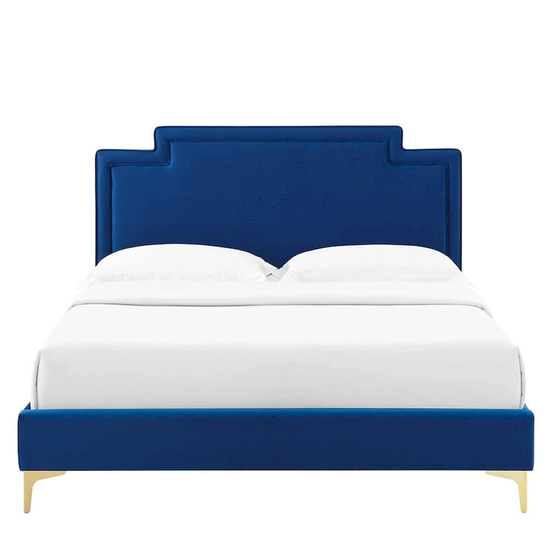 Lit King en velours Liva Performance