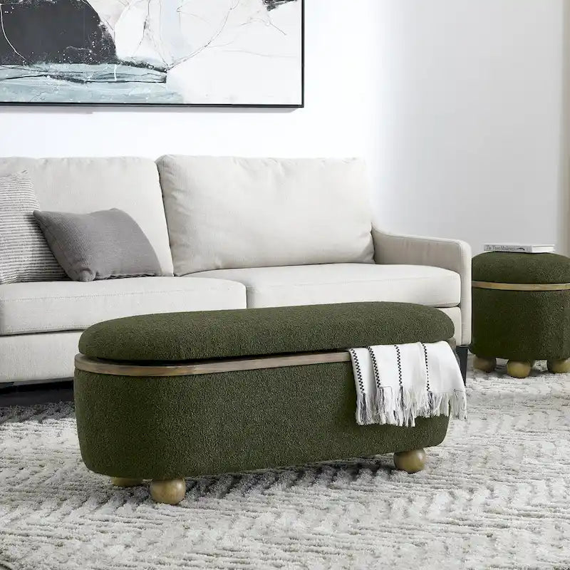 Banc ottoman de rangement, banc ottoman rembourré de bout de lit avec rangement et assise, grand banc de rangement pour couvertures