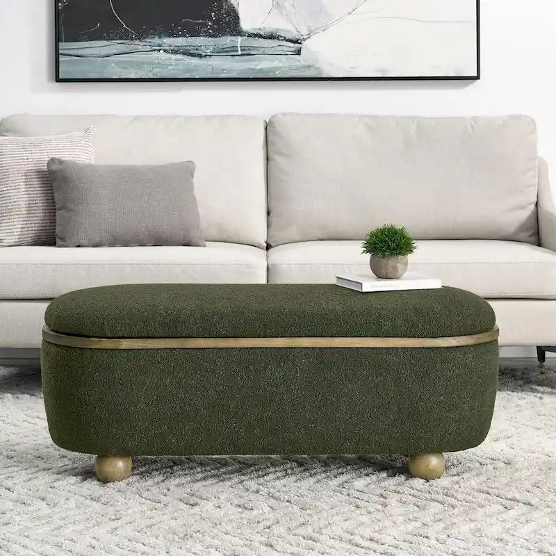 Banc ottoman de rangement, banc ottoman rembourré de bout de lit avec rangement et assise, grand banc de rangement pour couvertures