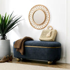 Banc ottoman de rangement, banc ottoman rembourré de bout de lit avec rangement et assise, grand banc de rangement pour couvertures
