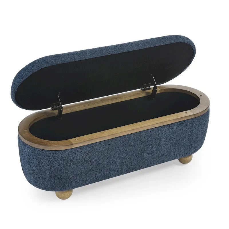 Banc ottoman de rangement, banc ottoman rembourré de bout de lit avec rangement et assise, grand banc de rangement pour couvertures