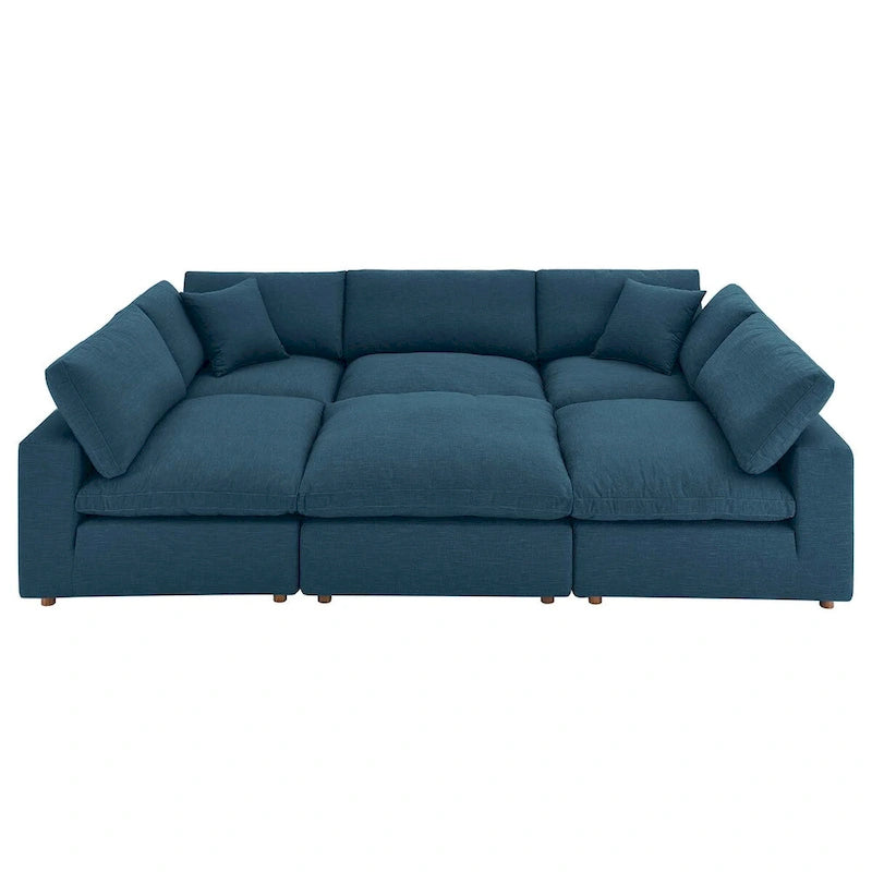 Canapé d'angle Commix 6 pièces rembourré de duvet